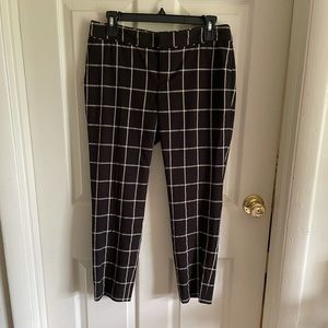 Banana Republic Petite checkered dress pants